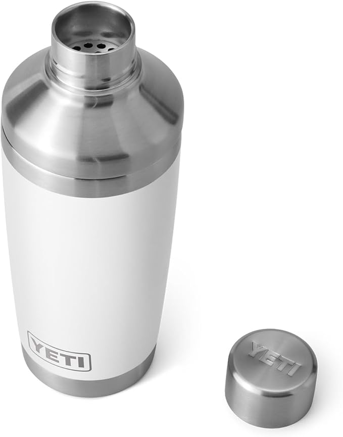 YETI Rambler 20 oz Cocktail Shaker, Stainless Steel, Vacuum Insulated, White
