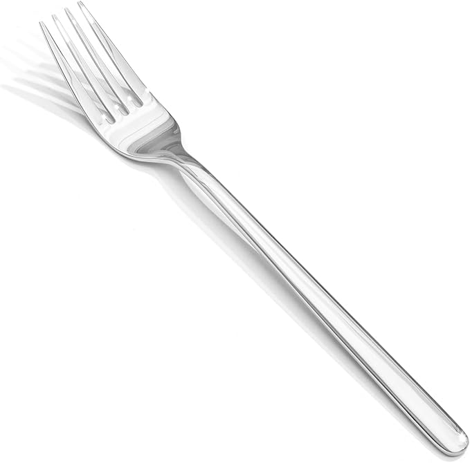KINGSTONE Dinner Forks Set of 16, 8-Inch 18/10 Stainless Steel Forks Cutlery Silverware Forks for Home, Kitchen & Restaurant, Dishwasher Safe (Dinner Forks Set, 16-Piece)