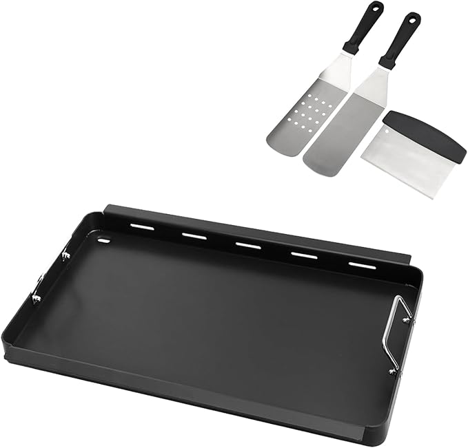 Full Size Griddle Insert with Spatula Set for Charbroil TRU Infrared 3 Burner 463355220 463242516 463242515 466242515 463342420 463243016, Flat Top for Charbroil Grill Replacement Parts G466-2400-W1