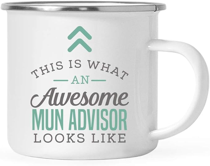Andaz Press 11oz. Stainless Steel Campfire Coffee Mug, This is What an Awesome MUN Advisor Looks Like, 1-Pack, Birthday Gift Ideas for Coworker Him Her, Includes Gift Box