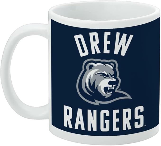 Drew University Rangers Logo Ceramic Coffee Mug, Novelty Gift Mugs for Coffee, Tea and Hot Drinks, 11oz, White