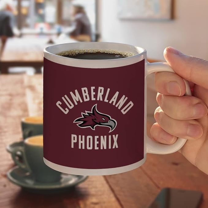 Cumberland University Phoenix Logo Ceramic Coffee Mug, Novelty Gift Mugs for Coffee, Tea and Hot Drinks, 11oz, White
