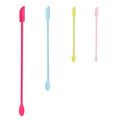 Mini Spatula Silicone Spatula Set, 4pcs Small Makeup Scrapers for Cosmetics, Reusable Beauty Tiny Tools, Thin Jar Scraper, Get Last of Makeup Out