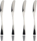 JASHII 18/10 Stainless Steel 4 Piece Mirror Polished Silver Butter Knife Bagels Cheese Knife Silverware Server Utensil Set