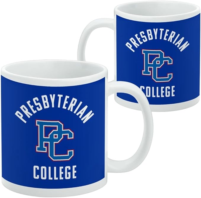 Presbyterian College Blue Hose Logo Ceramic Coffee Mug, Novelty Gift Mugs for Coffee, Tea and Hot Drinks, 11oz, White