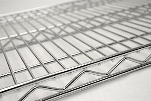Omega 18" Deep x 42" Wide x 54" High 3 Tier Chrome Starter Shelving Unit