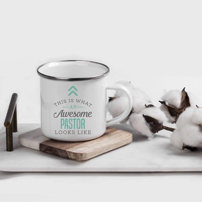 Andaz Press 11oz. Stainless Steel Campfire Coffee Mug Gift, This is What an Awesome Pastor Looks Like, 1-Pack, Birthday Gift Ideas Coworker Him Her, Includes Gift Box