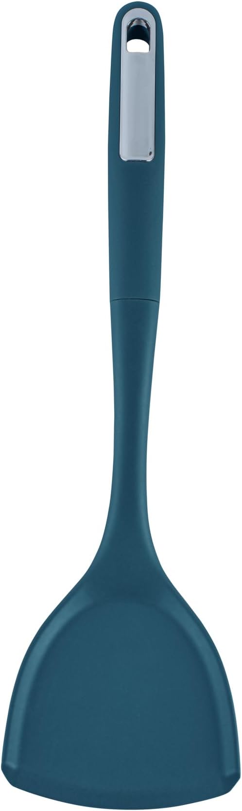 Restaurantware Silicone Utensil Set Pack of 1 Non-Slip Handle 6-Piece Kitchen Tool Set, Heat-Resistant Dishwasher-Friendly Cooking Accessories, Durable Teal Cooking Utensils
