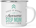 Andaz Press 11oz. Stainless Steel Campfire Coffee Mug Gift, This is What an Awesome Step Mom Looks Like, 1-Pack, Birthday Gift Ideas Coworker Him Her, Includes Gift Box