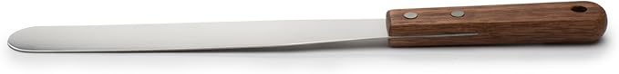 Fox Run Flat Icing Spatula, 8-Inch Stainless Steel Blade, Wood Handle, Metallic