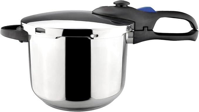 MAGEFESA Favorit 6.3 Qt Pressure Cooker, 18/10 Stainless Steel Fast Cooker for Quick & Healthy Meals, Induction Compatible, Works on All Stovetops