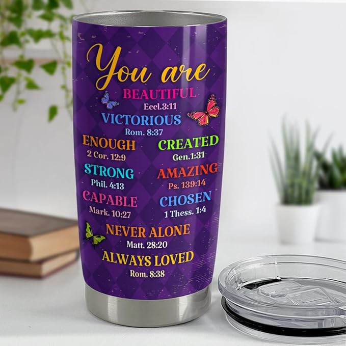 SANDJEST Inspirational Gifts for Women Black Woman Inspiration Tumbler 20oz Stainless Steel Insulated Coffee Travel Cup Mug Motivational Gift for Women Birthday Christmas