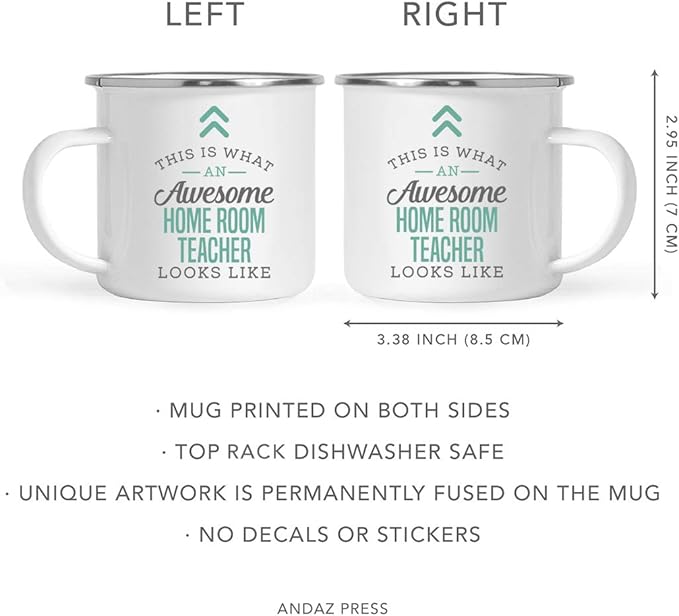 Andaz Press 11oz. Stainless Steel Campfire Coffee Mug Gift, This is What an Awesome Home Room Teacher Looks Like, 1-Pack, Birthday Gift Ideas Coworker Him Her, Includes Gift Box