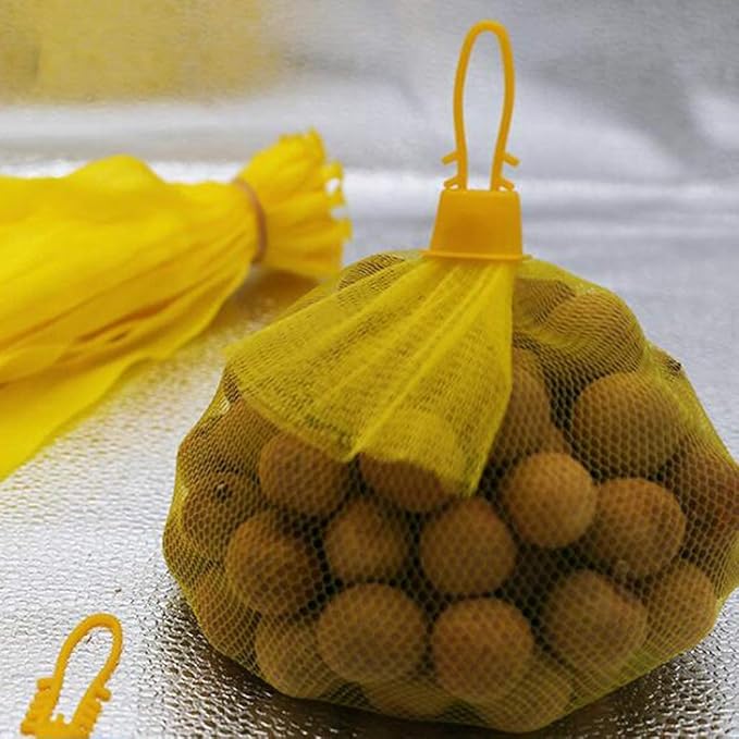100pcs Egg Hatching Bags Strong Stretchable Plastic 15 inch Mesh Bag Reusable for Vegetables Fruits Toys