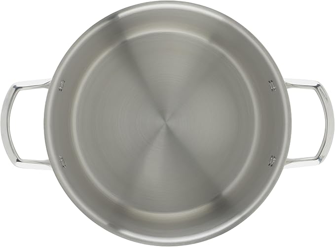 WINCO Tri-Ply Stock Pot, 8-quart, Silver