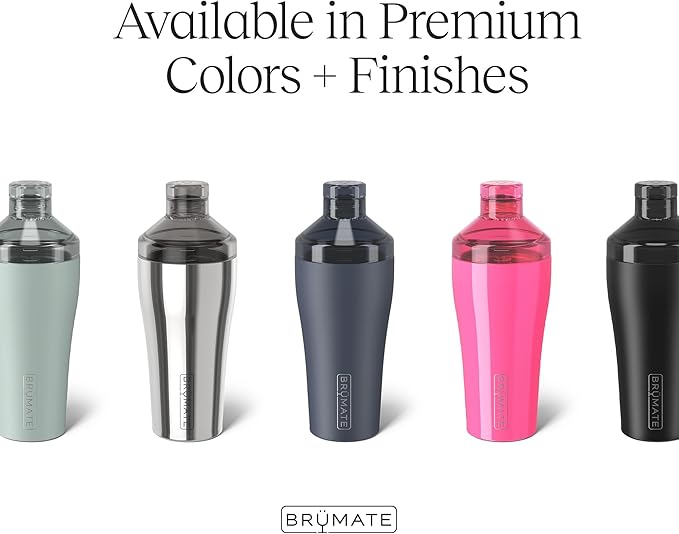BrüMate Cocktail Shaker 22oz Insulated Stainless Steel Shaker - 100% Leakproof - No Condensation (Polished Stainless)