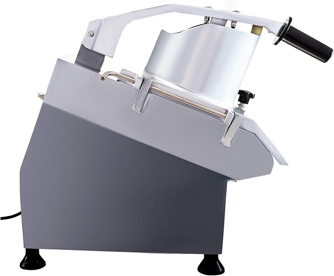 VEVOR Commercial Food Processor 2 Feeding Holes, 550W Electric Vegetable Slicer 1600 RPM, Stainless Steel Vegetable Processor Detachable 6-blades, 3mm/4mm/7mm Shred, 2mm/4mm Slice