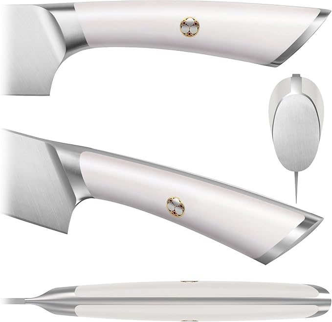 Cangshan Elbert Series German Steel Forged 6-Piece BBQ Knife Set, White, 1027006