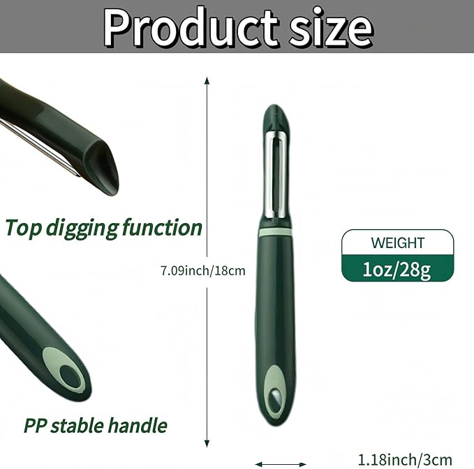 30 Pack Vegetable Potato Peeler for Kitchen,Ergonomic Soft-Touch Handle-Black (Aquamarine, 30 Pack)