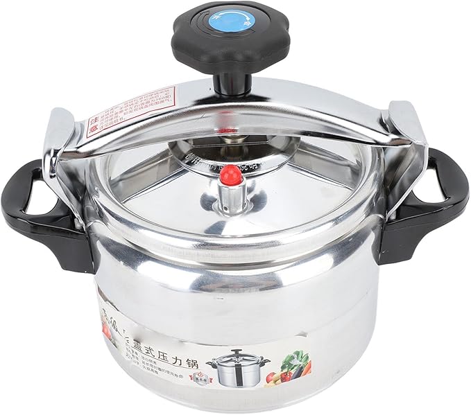 Quart Pressure Cooker, Aluminum Pressure Cooker Pot with Pressure Gauge and Cooking Rack for Family or Commercial Use (3L)