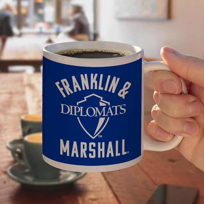 Franklin & Marshall College Diplomats Logo Ceramic Coffee Mug, Novelty Gift Mugs for Coffee, Tea and Hot Drinks, 11oz, White