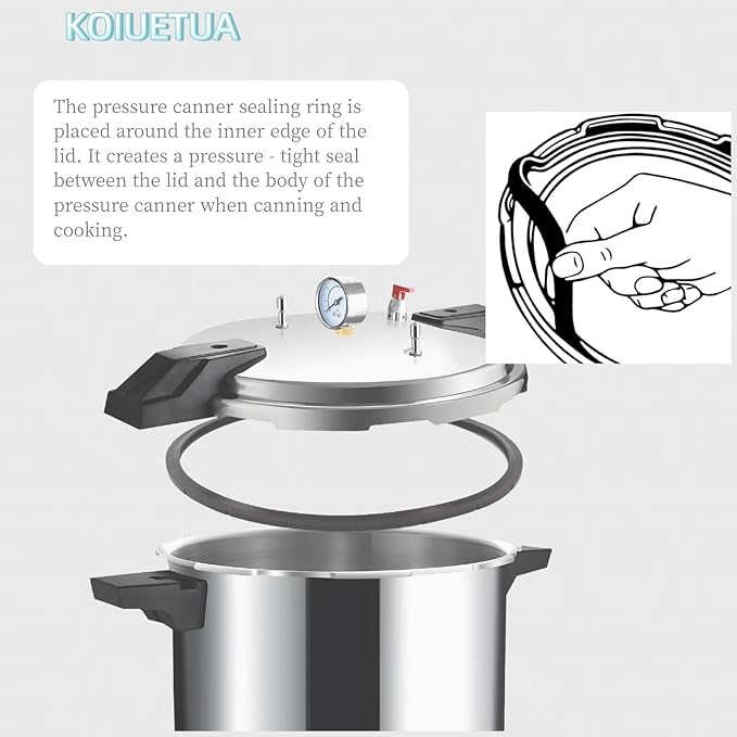 09924 Pressure Cooker Canner Sealing Ring & Overpressure Plug Fit for Presto Pressure Cooker Various 6 Quart 8 Quart Parts Compatible with Models 0128206 0128202 0128203 0128204 0128303 0126306