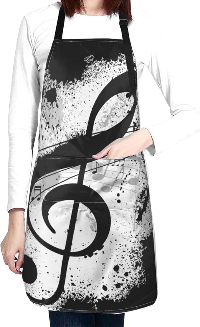 Apron Bib with 2 Pockets and Adjustable Neck Waterproof Kitchen Cooking Gardening Chef Aprons for Women Men