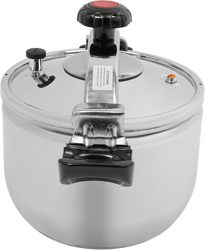 9L/9.51 Qt Pressure Cooker,60Kpa High Pressure Stovetop Cooker with Handle, 201 Stainless Steel Pressure Canner for Commercial & Home Use