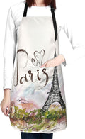 Apron Bib with 2 Pockets and Adjustable Neck Waterproof Kitchen Cooking Gardening Chef Aprons for Women Men