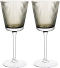 Rosendahl Grand Cru Nouveau Stemmed Wine Glasses Set (Set of 2), 6.1 Fl. Oz. - Elegant Lead-Free Crystal, Dishwasher Safe, Modern & Classic Design for Red & White Wine (Smoke)