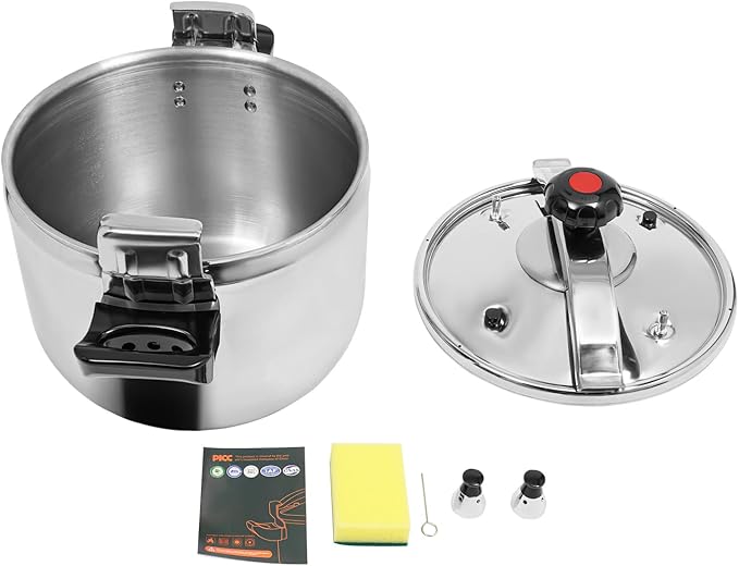 26L Stainless Steel Pressure Cooker, 27.5QT Induction Compatible Pressure Cooker, 60KP High Pressure Stewing Pot, Compatible with Gas & Induction Cooker