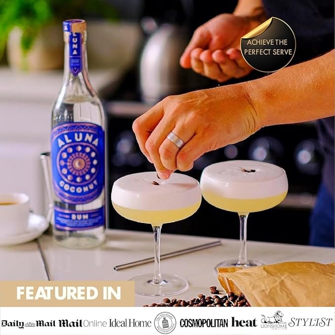 VEMACITY - Elegant Handblown Coupe Cocktail Glasses Set of 2 (10oz) - Crystal Espresso Martini Glasses, Champagne Saucers - Vintage Glassware | Wedding Gift | Ideal for Christmas & New Years