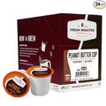 Fresh Roasted Coffee, Peanut Butter Cup, Flavored Coffee Pods, K-Cup Compatible, 24 Count