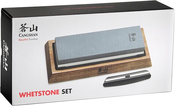 Cangshan 503800 Dual-Sided Whetstone Knife Sharpener 1000/6000 Grit