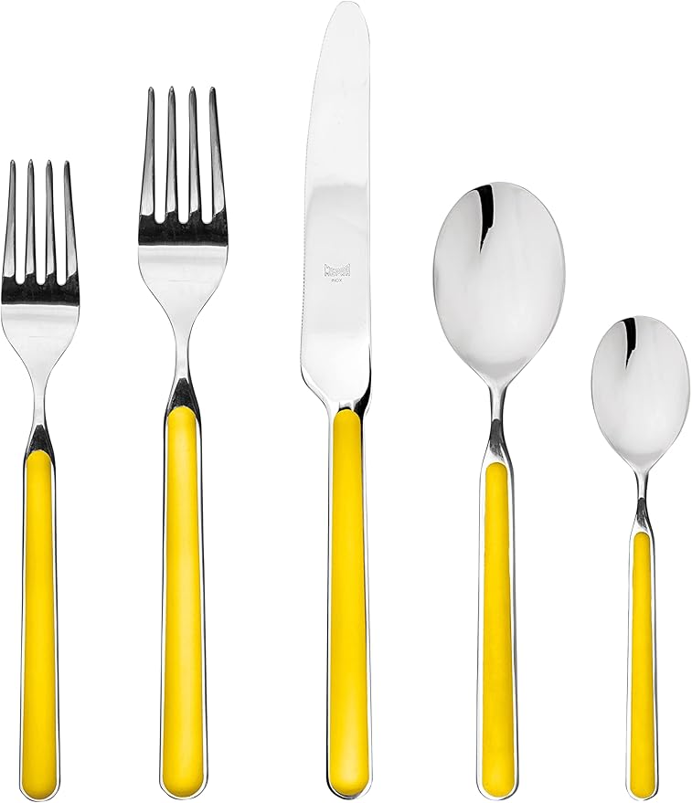 MEPRA Fantasia Flatware Set [5 Piece Set] Sunflower, Dishwasher Safe Cutlery (10J622005)