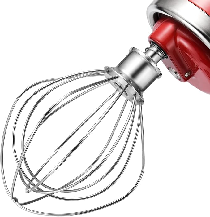 K45WW 6-Wire Whip Attachment for KitchenAid 4.5-5 Quart Tilt-Head Stand Mixer Stainless Steel Whisk for Kitchen Aid Mixer Accessory Replacement Parts