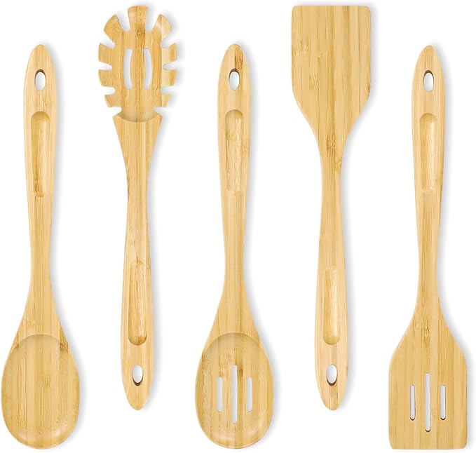 Kitchen Utensil Set -6Piece Wooden Spoon -Wooden Cooking Spoon -Cooking Cutlery Set-wooden utensil-Wooden Cooking Utensils- cooking spoon-kitchen set