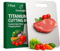Titanium Cutting Board – Double-Sided Metal Chopping Board for Kitchen, Knife-Friendly & Dishwasher Safe, Rust Resistant, Modern Design, 15.3” x 11”
