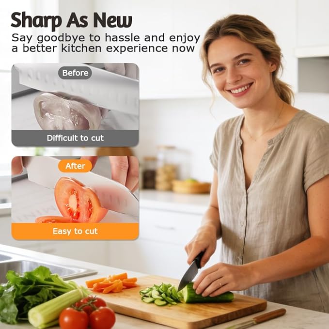 USB Electric Knife Sharpener, With Replacement Grinding Tools, Double Sided Knife Sharpener, Stable Non-slip Base, Quick Sharpening & Polishing (1Set)