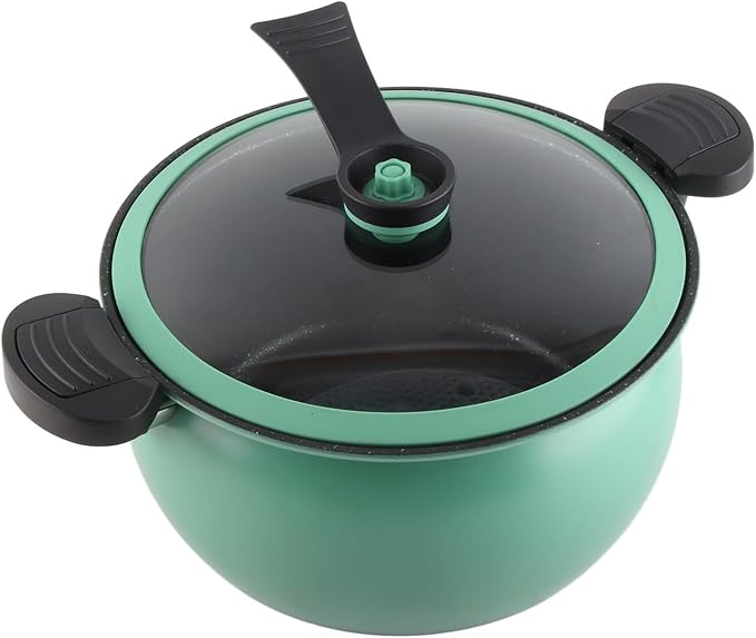 Big Capacity Non Stick Micro Pressure Cooker Multi Functional Kitchenware with Visual Lid for Home Cooking (5L)