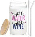 Wine glasses cup Gifts for Cocktail Lovers, Funny Might Be Wine Tumbler Gifts For Women 14oz,Tequila Lime drinking jar for Cocktail Lovers