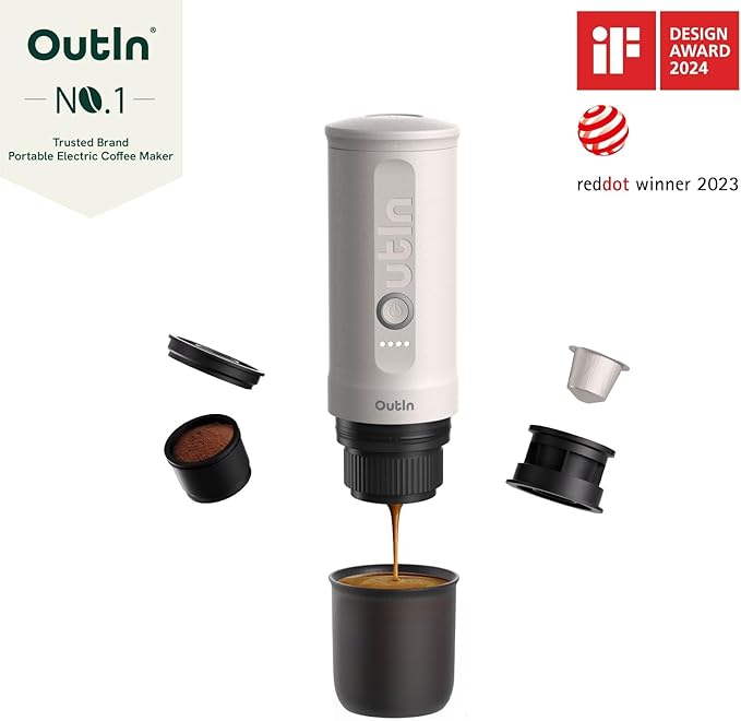 OutIn Nano Portable Electric Espresso Machine, Detachable Universal Coffee Stand