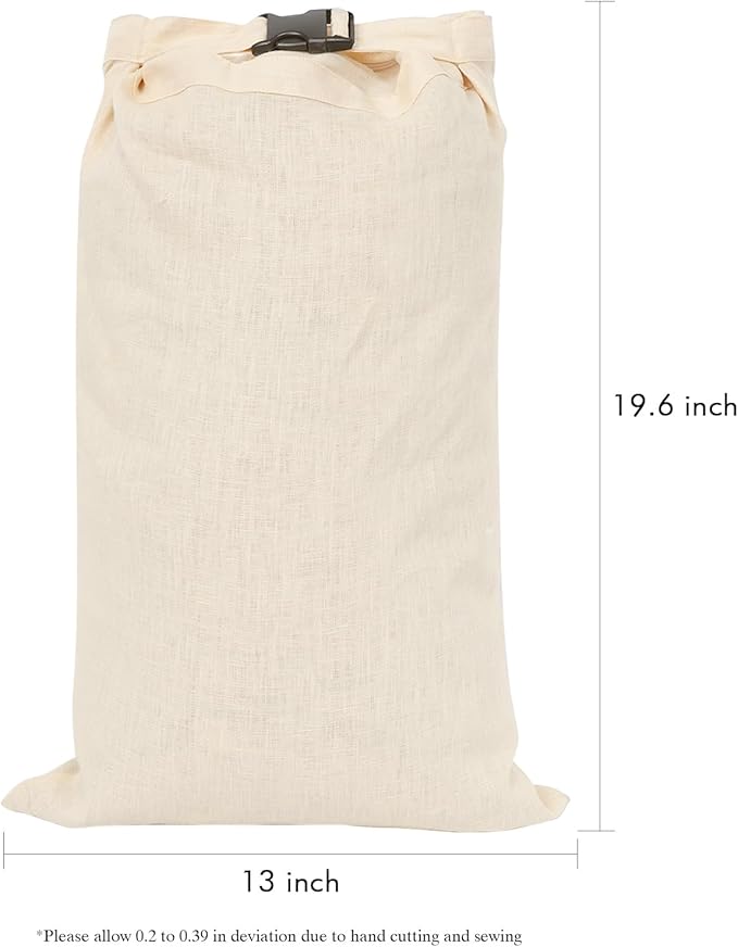 2 Pcs 100% Linen Bread Bags for Homemade Bread 13 x 19.6 Inches Reusable Sourdough Bread Storage Bag with Zipper (Light Apricot)