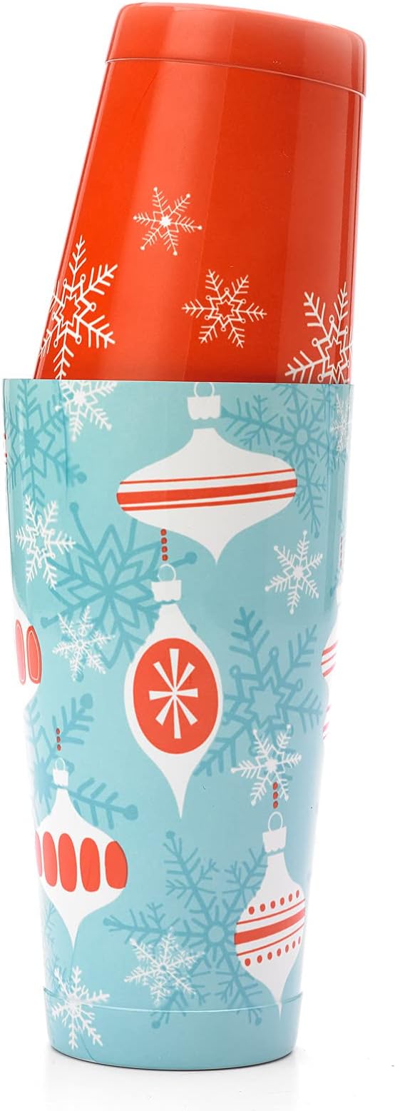 Barfly Holiday Ornaments Cocktail Shaker Tin Set