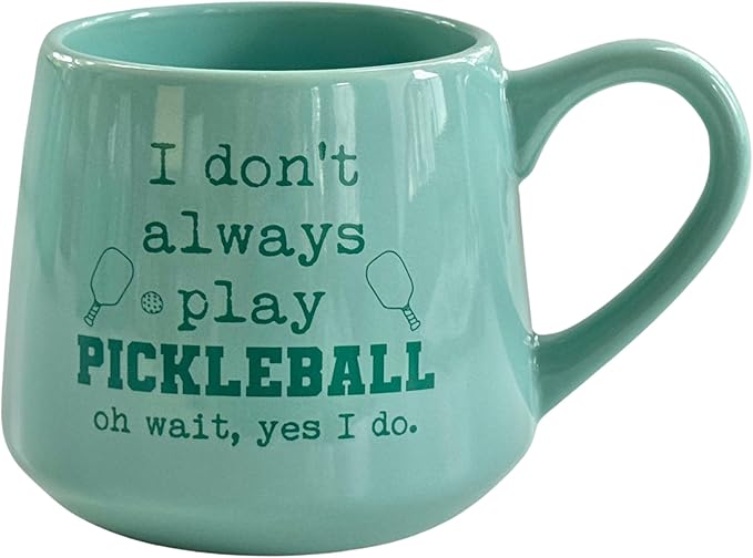 Moonlight Makers I Don't Always Play Pickleball (Oh Wait) Ceramic 16oz Coffee Mug, Coffee Lovers Gift Ideas, Funny Novelty Coffee Cups, Cute Pastel Mugs for Women, Tea Mug