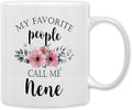 QASHWEY Nene Coffee Mug, Nene Gifts for Grandma, NeneGifts from Grandkids, Grandma Coffee Mug, Mothers Day Mug Tea Cup Gifts for Nene, My Favorite People Call Me NeneCoffee Cups Ceramic 11oz