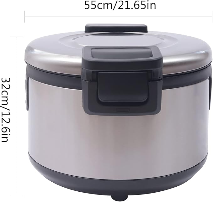 20Qt Commercial Rice Warmer, 100W Big Rice Warmer with Non-stick Inner Pot, Adjustable Temperature Portable Rice & Food Warming Bowl for Restaurant, Hotel(NOT Cooker)