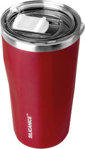 20oz Soft Touch Diamond Tumbler - Double Wall Stainless Steel Vacuum Insulated Coffee Cup With Detachable Slider Lid | BPA Free, Dishwasher Safe, Thoughtful Gift for Her - Bright Red