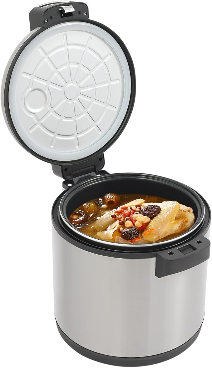 19L(20Qt) Commercial Rice Warmer Commercial Electric Rice Warmer with Adjustable Temperature Temperature Soup Warmers Professional Industrial Grain Cooker for Parties, Festival Banquets, Catering