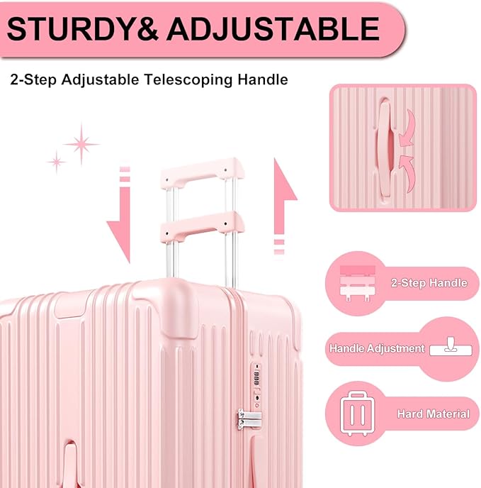Krute Luggage 28 Inch Suitcase with Wheels PC+ABS Large Hardside Suitcases TSA Lock Checked Luggage